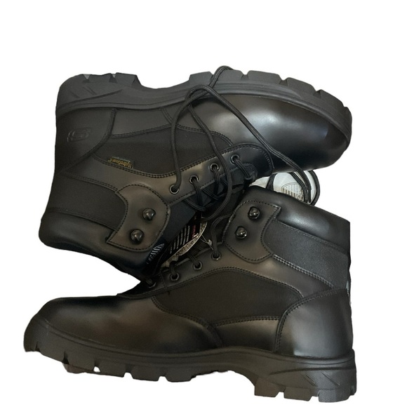 Skechers Tactical Men’s New Wascana Benin Work Boots, Black, 13 - Picture 1 of 9
